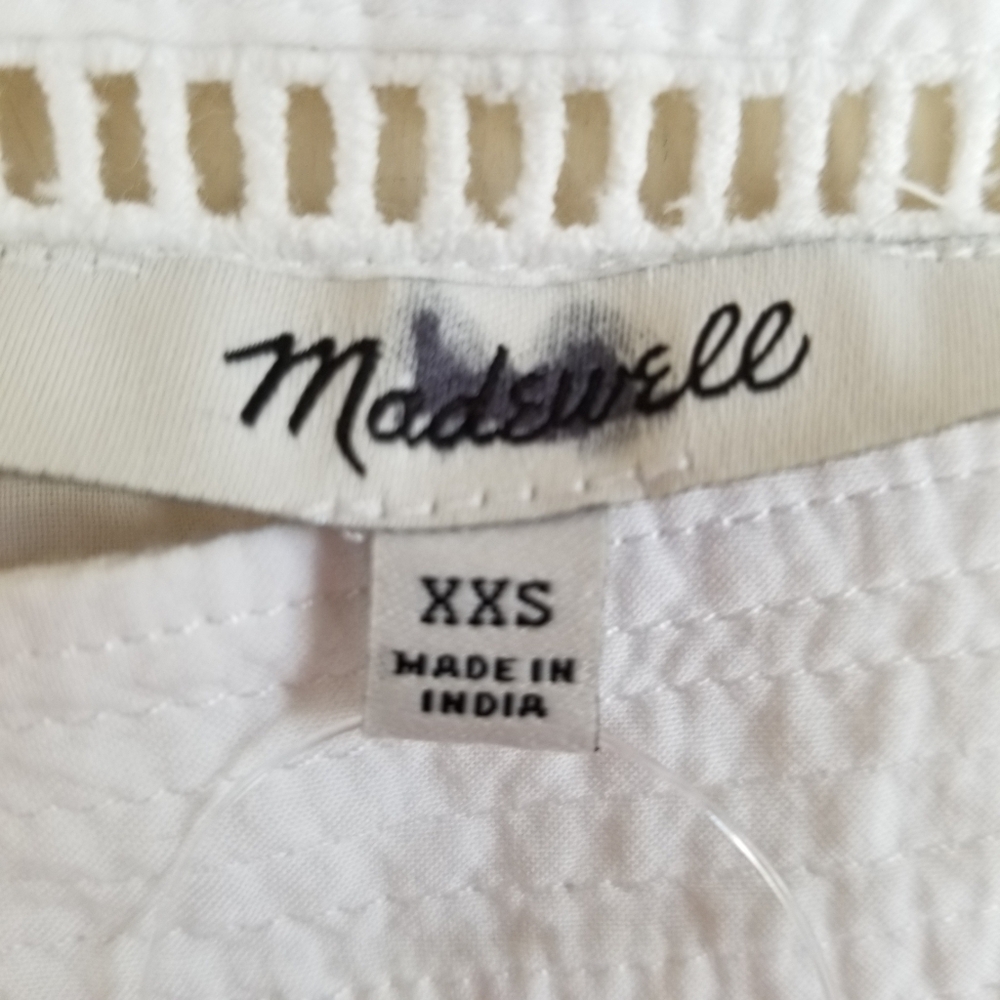 Madewell Flutter Sleeve Top XXS NWT - Picture 8 of 8